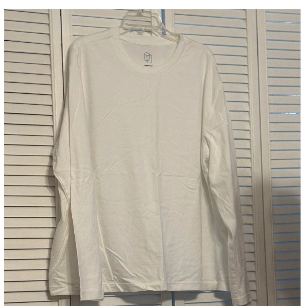 Original Use Long Sleeve Crewneck T-Shirt White XXL Basic Tee